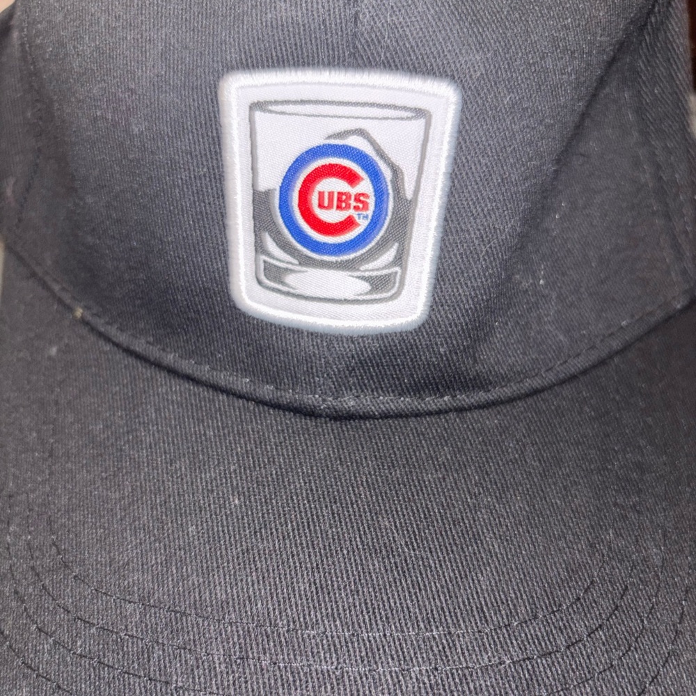 Chicago Cubs Logo Black Baseball Hat